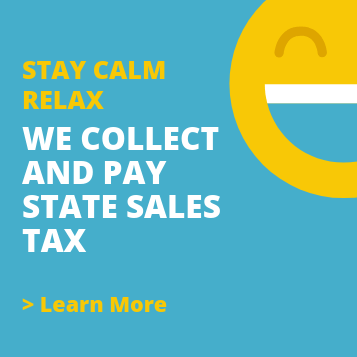 Sit back and relax we collect and pay the state sales tax